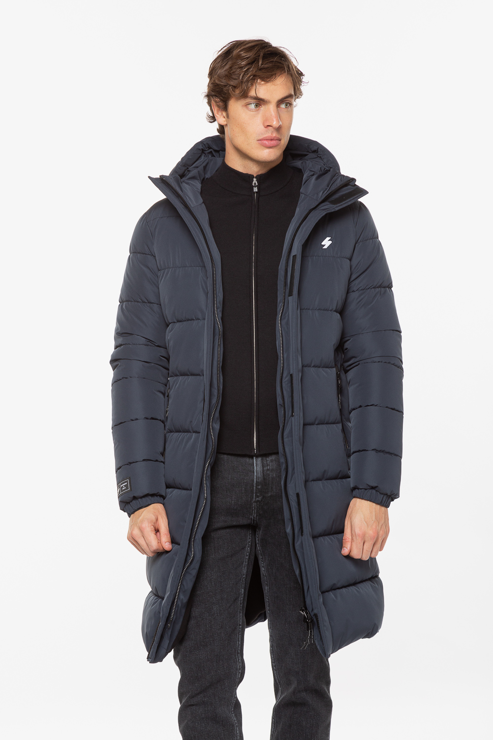 SUPERDRY Code Sl Hooded Longline Puffer Jacket